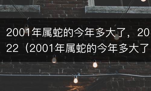 2001年属蛇的今年多大了，2022（2001年属蛇的今年多大了2024）