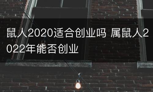鼠人2020适合创业吗 属鼠人2022年能否创业