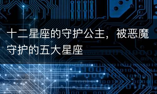 十二星座的守护公主，被恶魔守护的五大星座