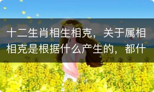 十二生肖相生相克，关于属相相克是根据什么产生的，都什么属相相克呢？