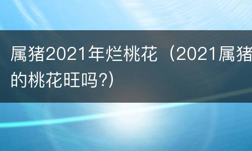 属猪2021年烂桃花（2021属猪的桃花旺吗?）