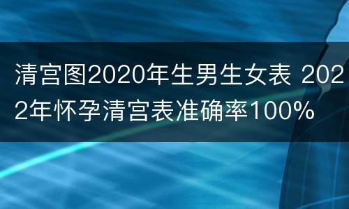 清宫图2020年生男生女表 2022年怀孕清宫表准确率100%