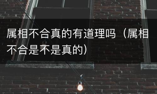 属相不合真的有道理吗（属相不合是不是真的）