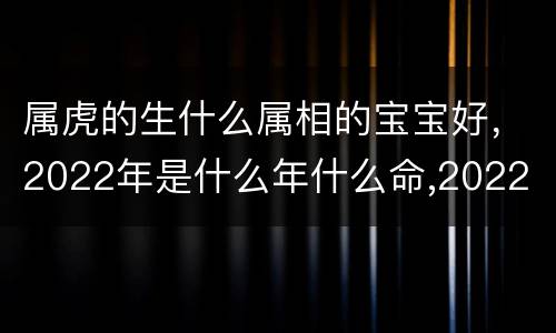 属虎的生什么属相的宝宝好，2022年是什么年什么命,2022