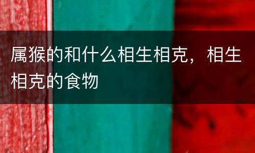 属猴的和什么相生相克，相生相克的食物