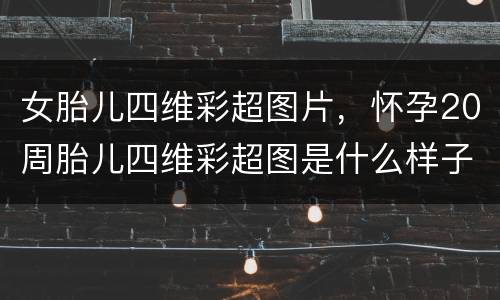 女胎儿四维彩超图片，怀孕20周胎儿四维彩超图是什么样子的？