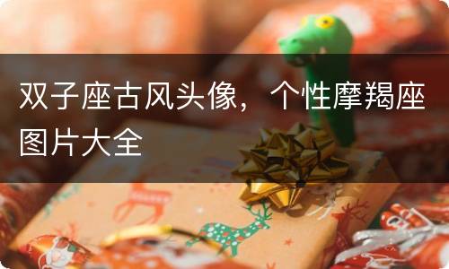 双子座古风头像，个性摩羯座图片大全
