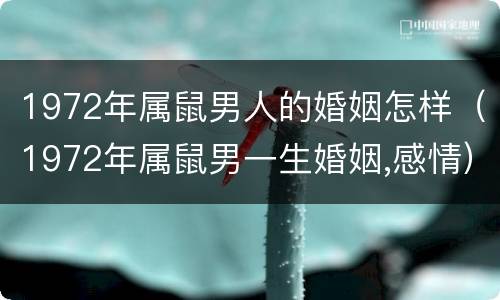 1972年属鼠男人的婚姻怎样（1972年属鼠男一生婚姻,感情）