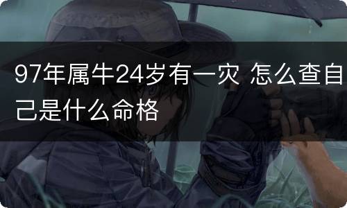 97年属牛24岁有一灾 怎么查自己是什么命格