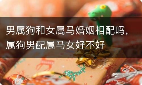 男属狗和女属马婚姻相配吗，属狗男配属马女好不好