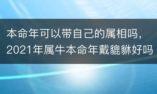 本命年可以带自己的属相吗，2021年属牛本命年戴貔貅好吗，牛