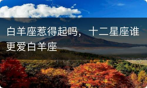 白羊座惹得起吗，十二星座谁更爱白羊座
