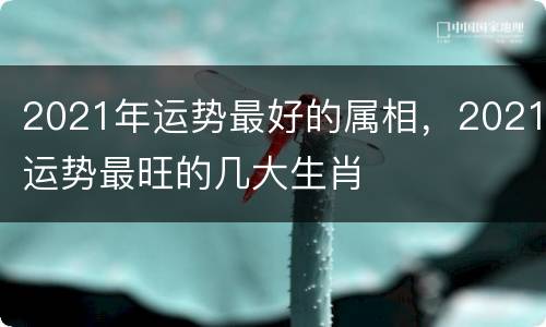 2021年运势最好的属相，2021运势最旺的几大生肖