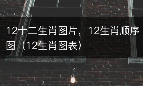 12十二生肖图片，12生肖顺序图（12生肖图表）