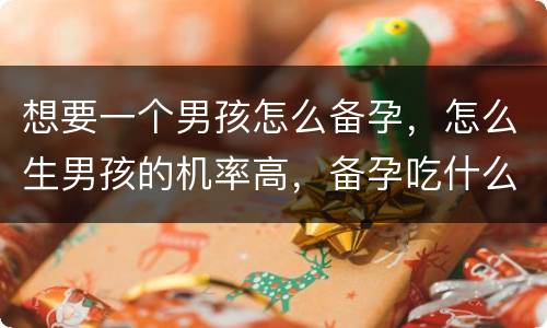 想要一个男孩怎么备孕，怎么生男孩的机率高，备孕吃什么？