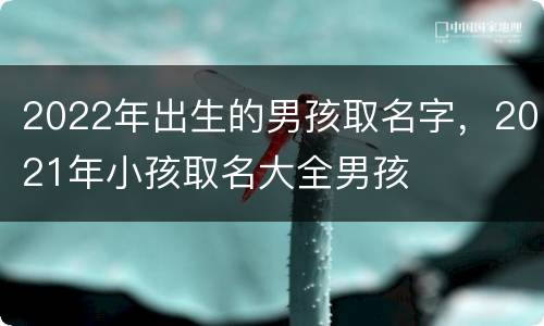 2022年出生的男孩取名字，2021年小孩取名大全男孩