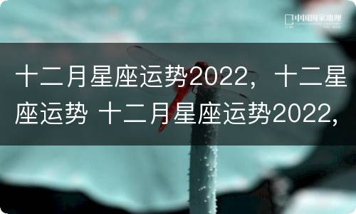 十二月星座运势2022，十二星座运势 十二月星座运势2022,十二星座运势解析