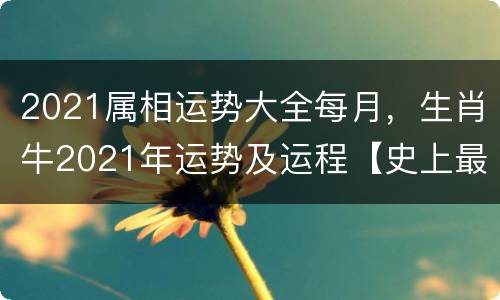 2021属相运势大全每月，生肖牛2021年运势及运程【史上最