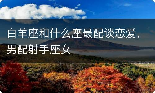 白羊座和什么座最配谈恋爱，男配射手座女