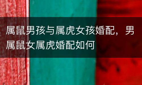 属鼠男孩与属虎女孩婚配，男属鼠女属虎婚配如何