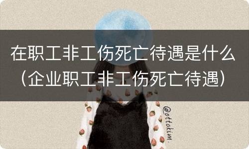 在职工非工伤死亡待遇是什么（企业职工非工伤死亡待遇）
