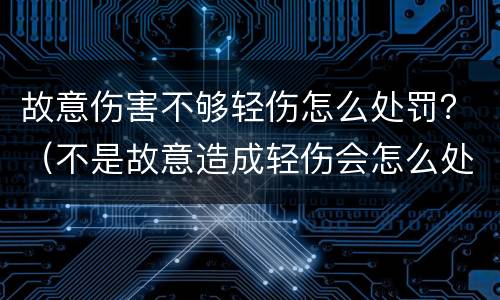 故意伤害不够轻伤怎么处罚？（不是故意造成轻伤会怎么处罚）