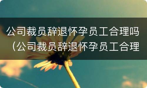 公司裁员辞退怀孕员工合理吗（公司裁员辞退怀孕员工合理吗合法吗）