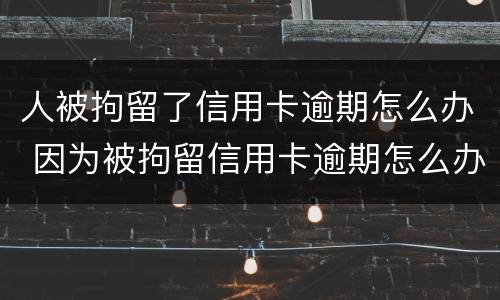 人被拘留了信用卡逾期怎么办 因为被拘留信用卡逾期怎么办