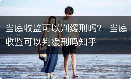 当庭收监可以判缓刑吗？ 当庭收监可以判缓刑吗知乎