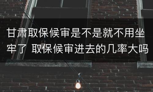 甘肃取保候审是不是就不用坐牢了 取保候审进去的几率大吗