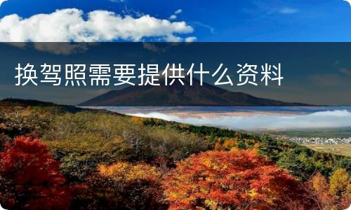 换驾照需要提供什么资料