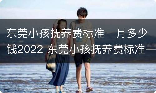 东莞小孩抚养费标准一月多少钱2022 东莞小孩抚养费标准一月多少钱2022年