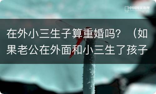 在外小三生子算重婚吗？（如果老公在外面和小三生了孩子算重婚吗）