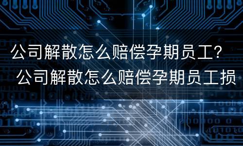 公司解散怎么赔偿孕期员工？ 公司解散怎么赔偿孕期员工损失