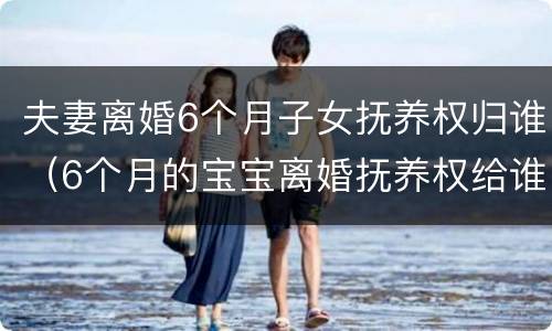 夫妻离婚6个月子女抚养权归谁（6个月的宝宝离婚抚养权给谁）