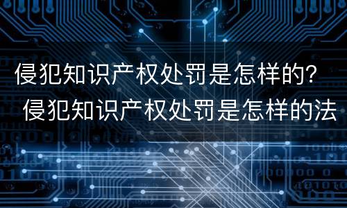 侵犯知识产权处罚是怎样的？ 侵犯知识产权处罚是怎样的法律