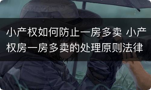 小产权如何防止一房多卖 小产权房一房多卖的处理原则法律规定