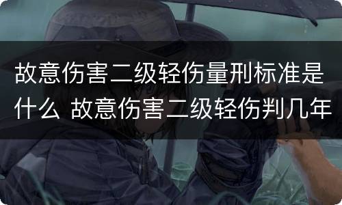 故意伤害二级轻伤量刑标准是什么 故意伤害二级轻伤判几年