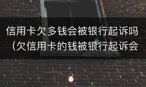 信用卡欠多钱会被银行起诉吗（欠信用卡的钱被银行起诉会怎么样）