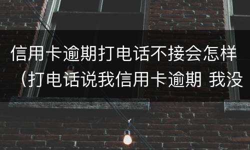 信用卡逾期打电话不接会怎样（打电话说我信用卡逾期 我没办信用卡）