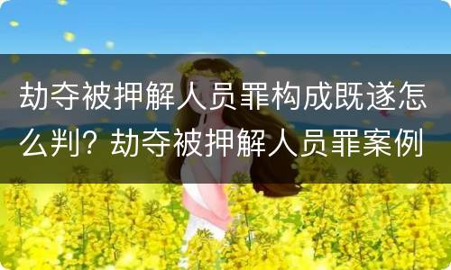 劫夺被押解人员罪构成既遂怎么判? 劫夺被押解人员罪案例