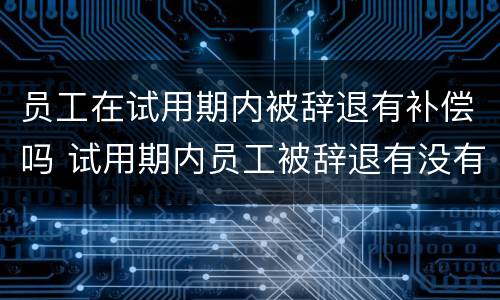 员工在试用期内被辞退有补偿吗 试用期内员工被辞退有没有补偿