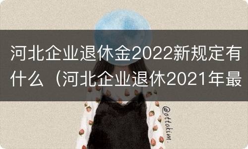 河北企业退休金2022新规定有什么（河北企业退休2021年最新消息）