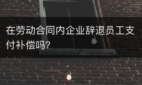 在劳动合同内企业辞退员工支付补偿吗？