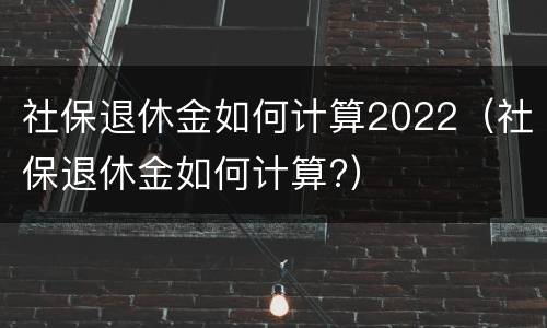 社保退休金如何计算2022（社保退休金如何计算?）