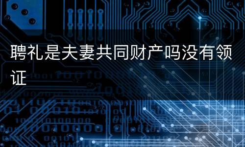 聘礼是夫妻共同财产吗没有领证