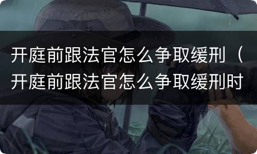 开庭前跟法官怎么争取缓刑（开庭前跟法官怎么争取缓刑时间）