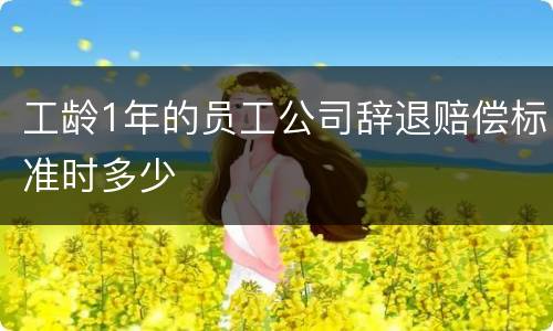 工龄1年的员工公司辞退赔偿标准时多少