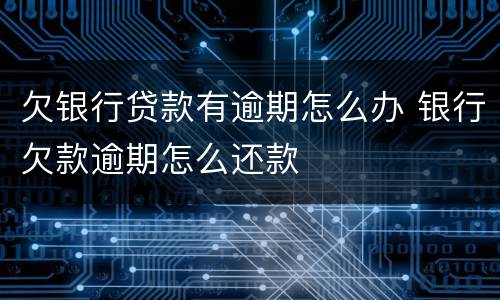 欠银行贷款有逾期怎么办 银行欠款逾期怎么还款