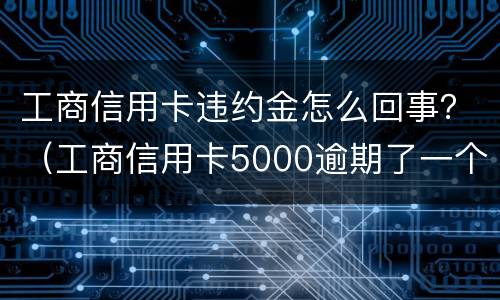 工商信用卡违约金怎么回事？（工商信用卡5000逾期了一个月违约金多少）
